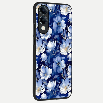  Cute Floral Patterns back cover for iQOO Z10 lite slim fit glass case with vibrant aesthetic design