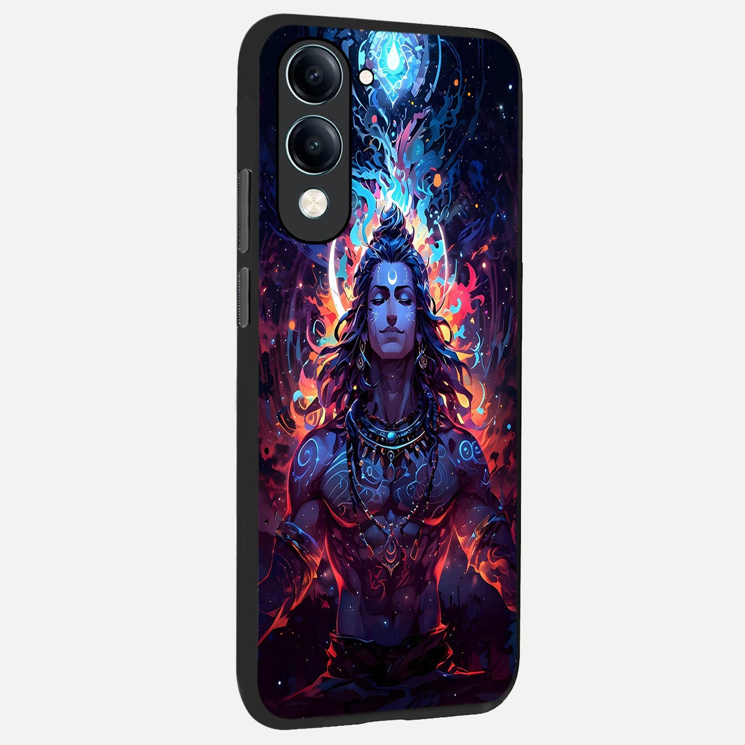  Divine Fire Shiv back cover for iQOO Z10 lite slim fit glass case with vibrant aesthetic design
