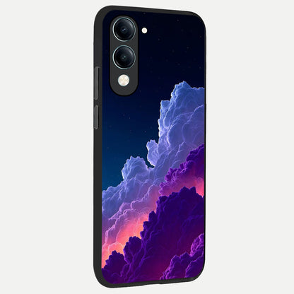 Dreamy Cloud Skies back cover for iQOO Z10 lite slim fit glass case with vibrant aesthetic design
