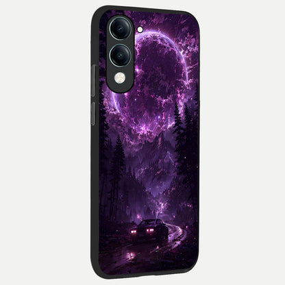  Eternal Cosmic Drive back cover for iQOO Z10 lite slim fit glass case with vibrant aesthetic design
