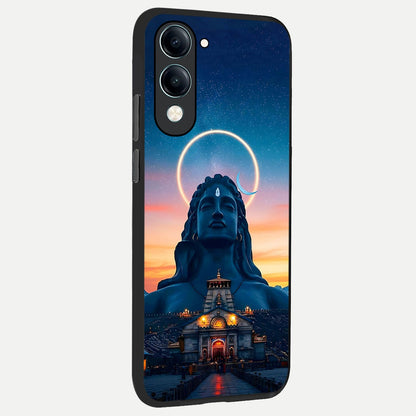  Eternal Shiva Aura back cover for iQOO Z10 lite slim fit glass case with vibrant aesthetic design