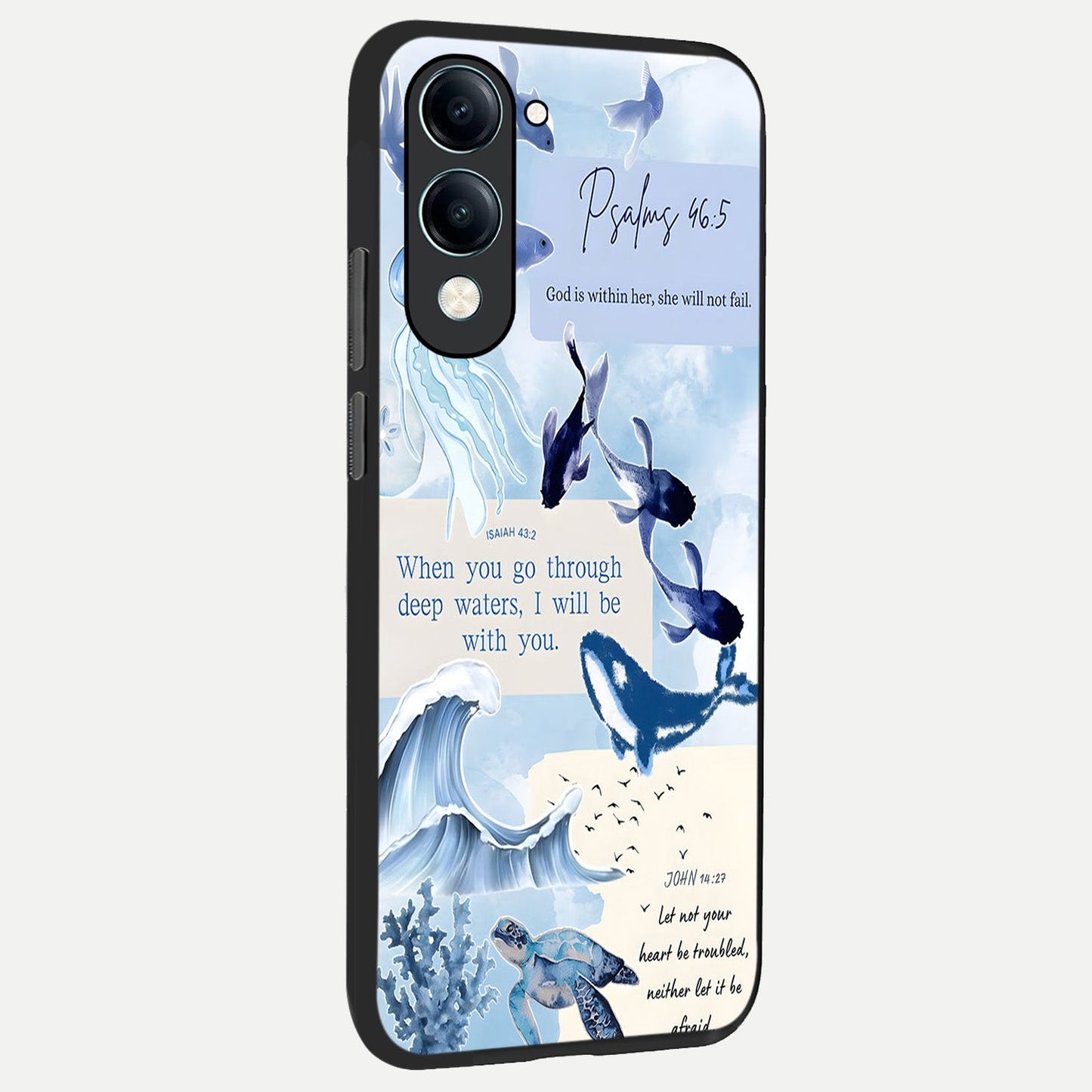  Faithful Ocean Promise back cover for iQOO Z10 lite slim fit glass case with vibrant aesthetic design