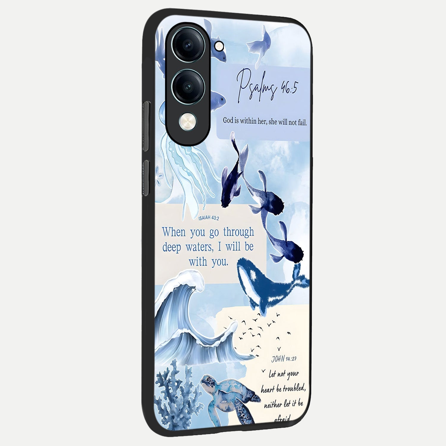 Faithful Ocean Promise back cover for iQOO Z10 lite slim fit glass case with vibrant aesthetic design