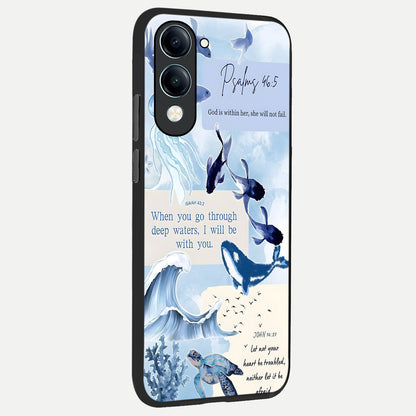  Faithful Ocean Promise back cover for iQOO Z10 lite slim fit glass case with vibrant aesthetic design