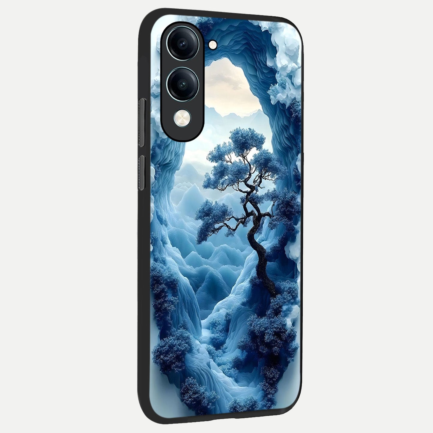  Frozen Serenity Gate back cover for iQOO Z10 lite slim fit glass case with vibrant aesthetic design