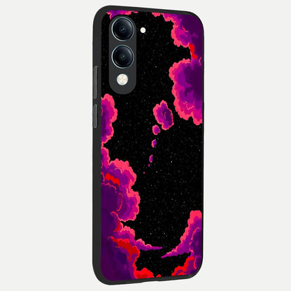  Galaxy Dream Frame back cover for iQOO Z10 Lite slim fit glass case with vibrant aesthetic design