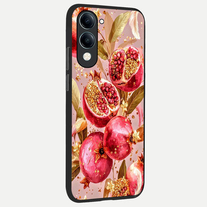  Golden Bloom Glow back cover for iQOO Z10 Lite slim fit glass case with vibrant aesthetic design