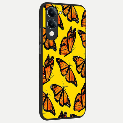  Golden Wing Flight back cover for iQOO Z10 Lite slim fit glass case with vibrant aesthetic design