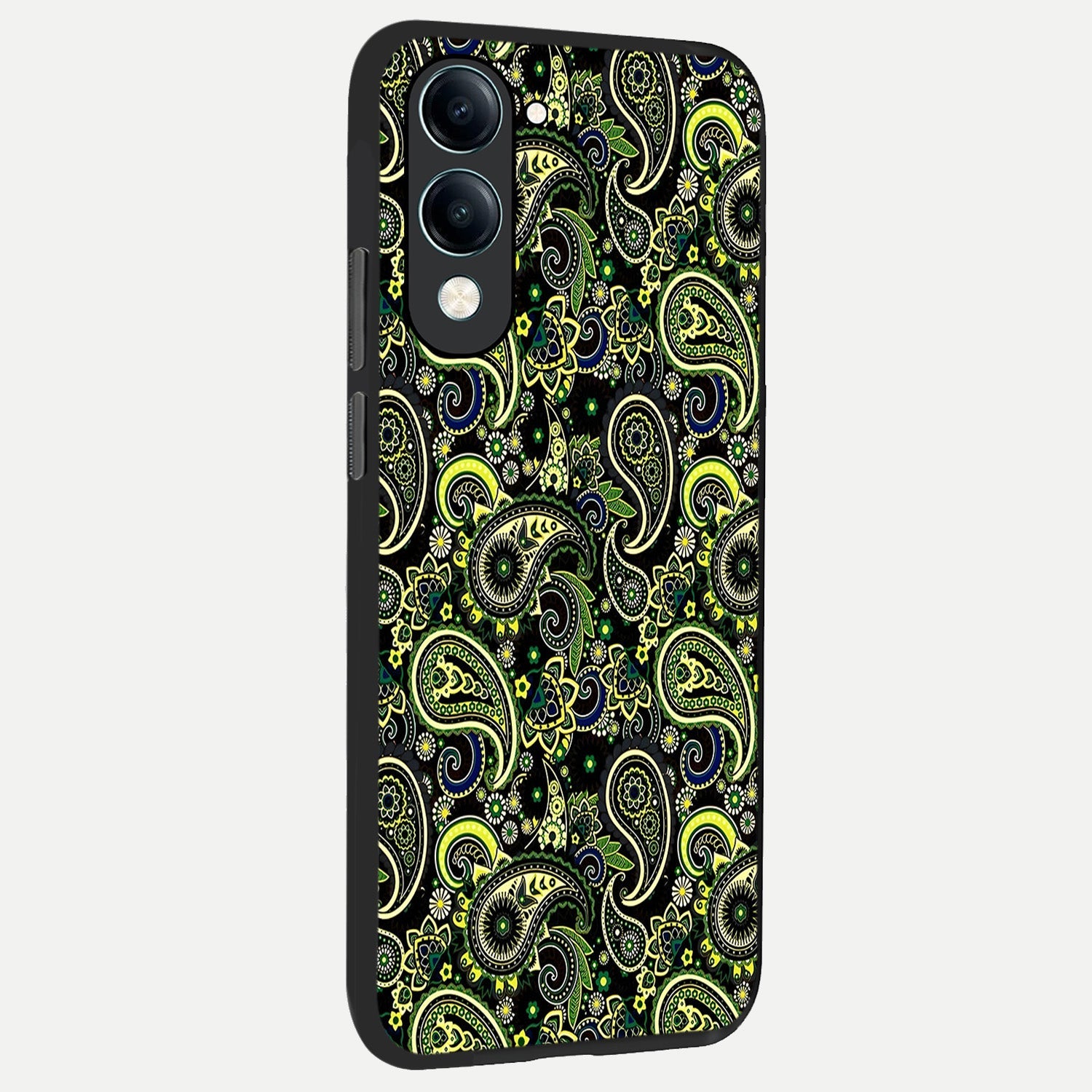  Green Lemon back cover for iQOO Z10 lite slim fit glass case with vibrant aesthetic design