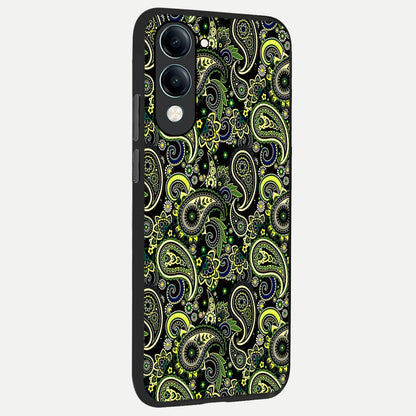  Green Lemon back cover for iQOO Z10 lite slim fit glass case with vibrant aesthetic design