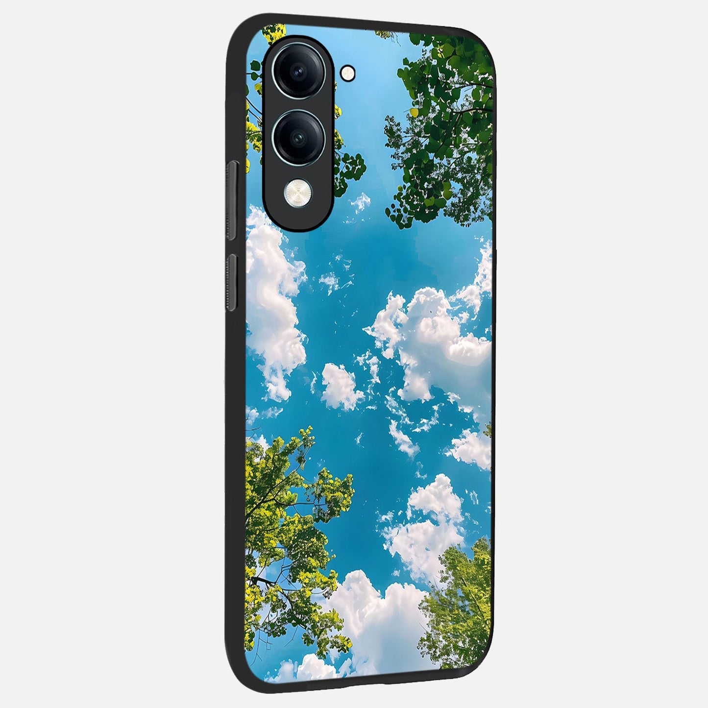  Green Moon Energy back cover for iQOO Z10 lite slim fit glass case with vibrant aesthetic design