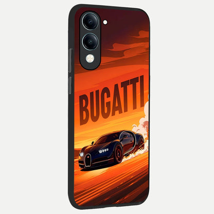  Inferno Bugatti Storm back cover for iQOO Z10 lite slim fit glass case with vibrant aesthetic design