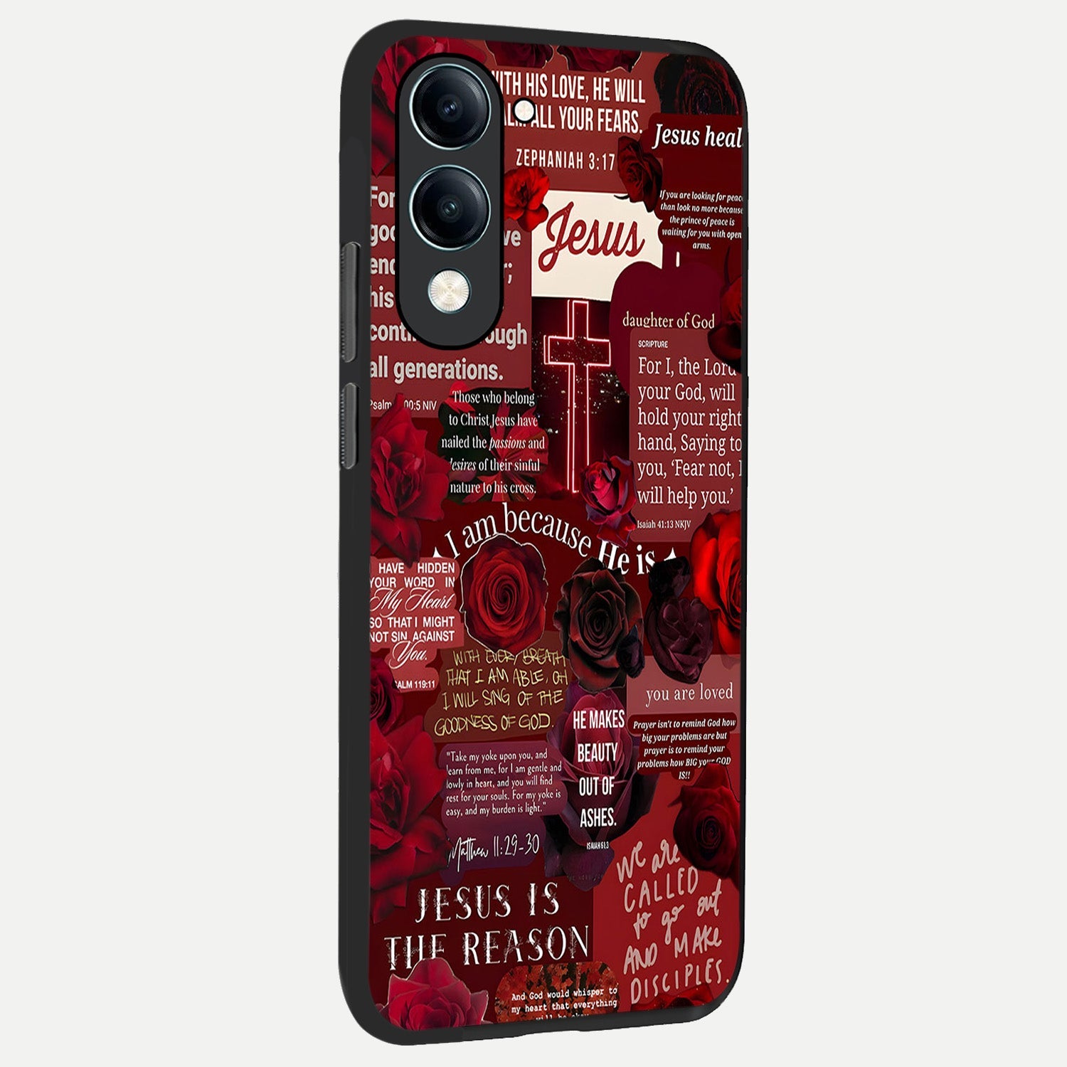  Jesus Love Heals back cover for iQOO Z10 lite slim fit glass case with vibrant aesthetic design