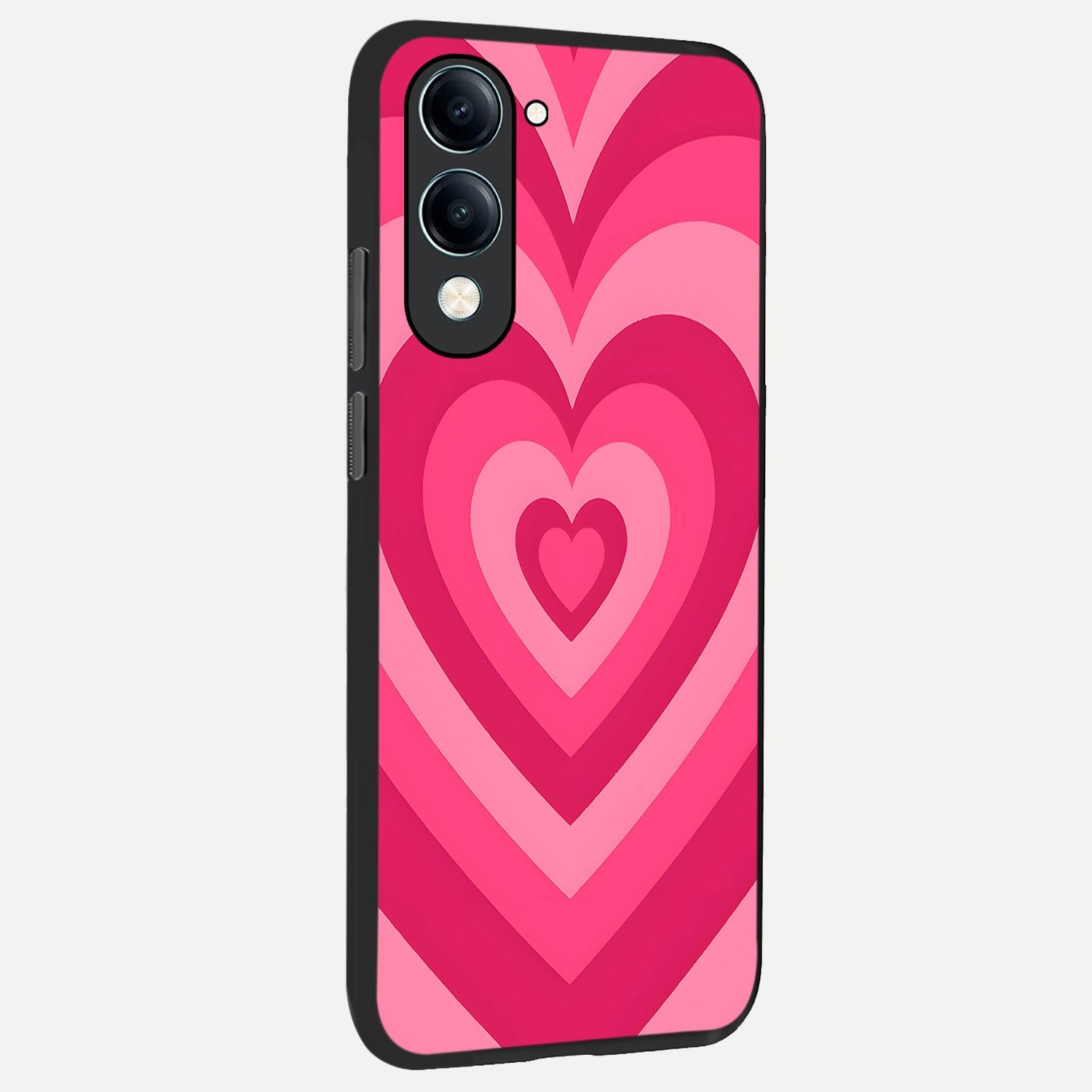  Layered Love Hearts back cover for iQOO Z10 lite slim fit glass case with vibrant aesthetic design