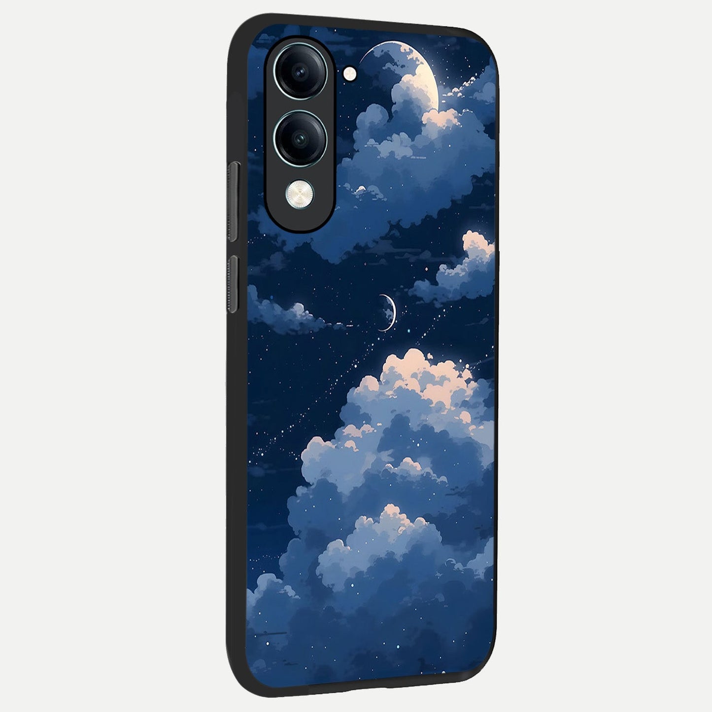  Moon Dream Haze back cover for iQOO Z10 Lite slim fit glass case with vibrant aesthetic design