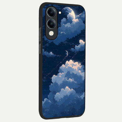  Moon Dream Haze back cover for iQOO Z10 Lite slim fit glass case with vibrant aesthetic design