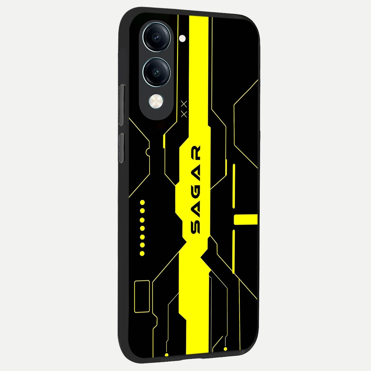  Neon CYBERPUNK Custom Name back cover for iQOO Z10 Lite slim fit glass case with vibrant aesthetic design