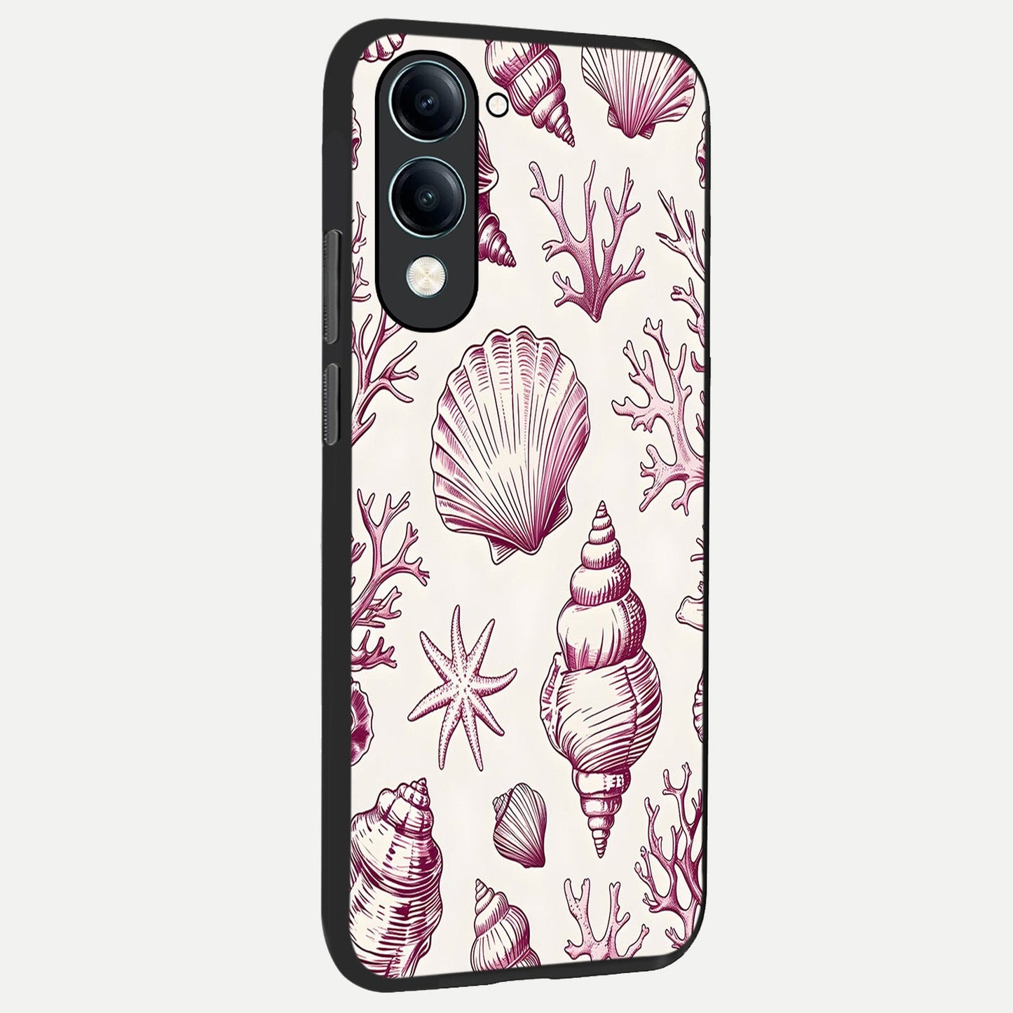  Pink Power Sparks back cover for iQOO Z10 lite slim fit glass case with vibrant aesthetic design