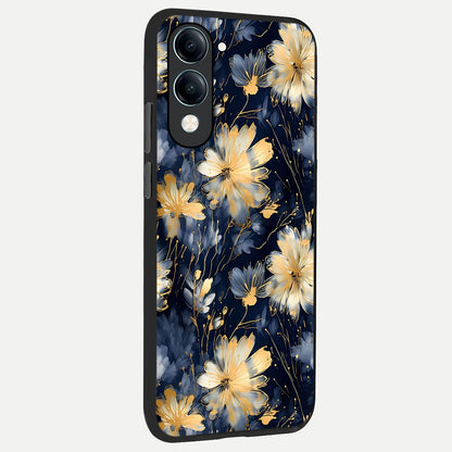  Royal Petal Dream back cover for iQOO Z10 Lite slim fit glass case with vibrant aesthetic design