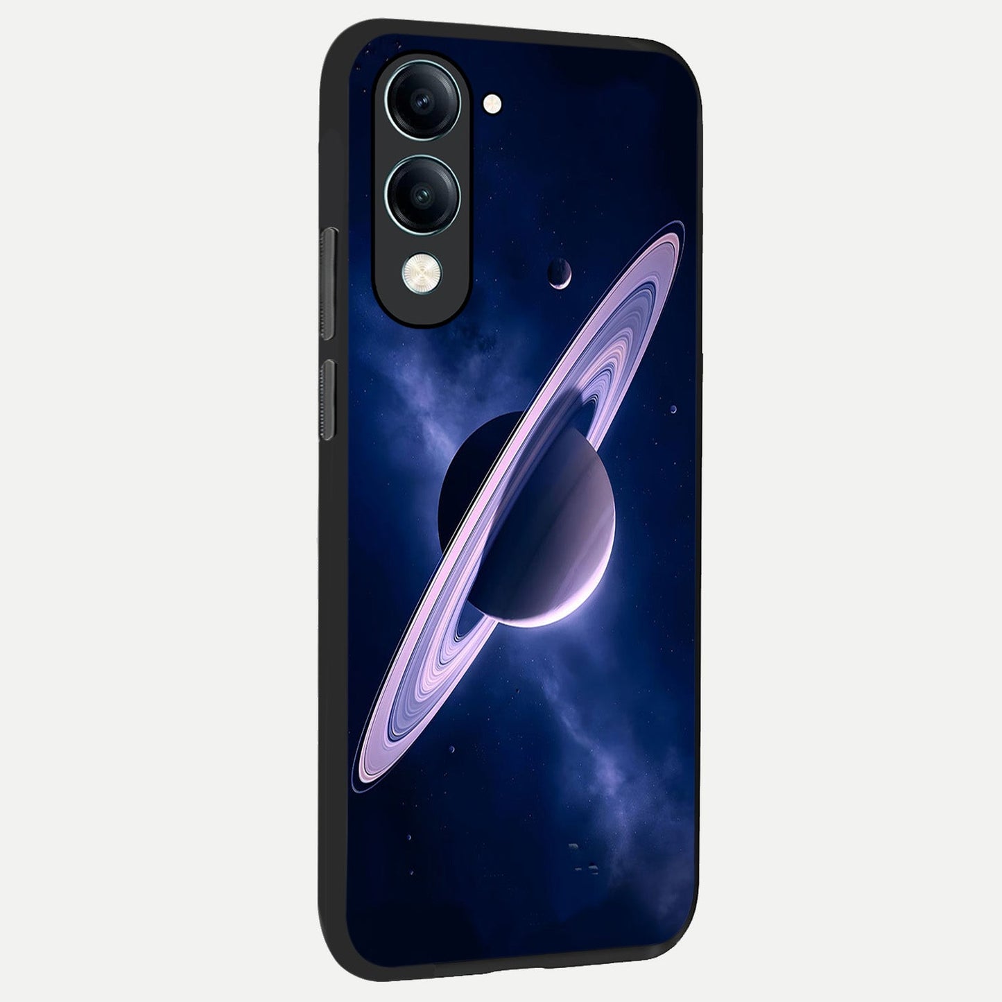  Saturn Ring Mystique back cover for iQOO Z10 lite slim fit glass case with vibrant aesthetic design