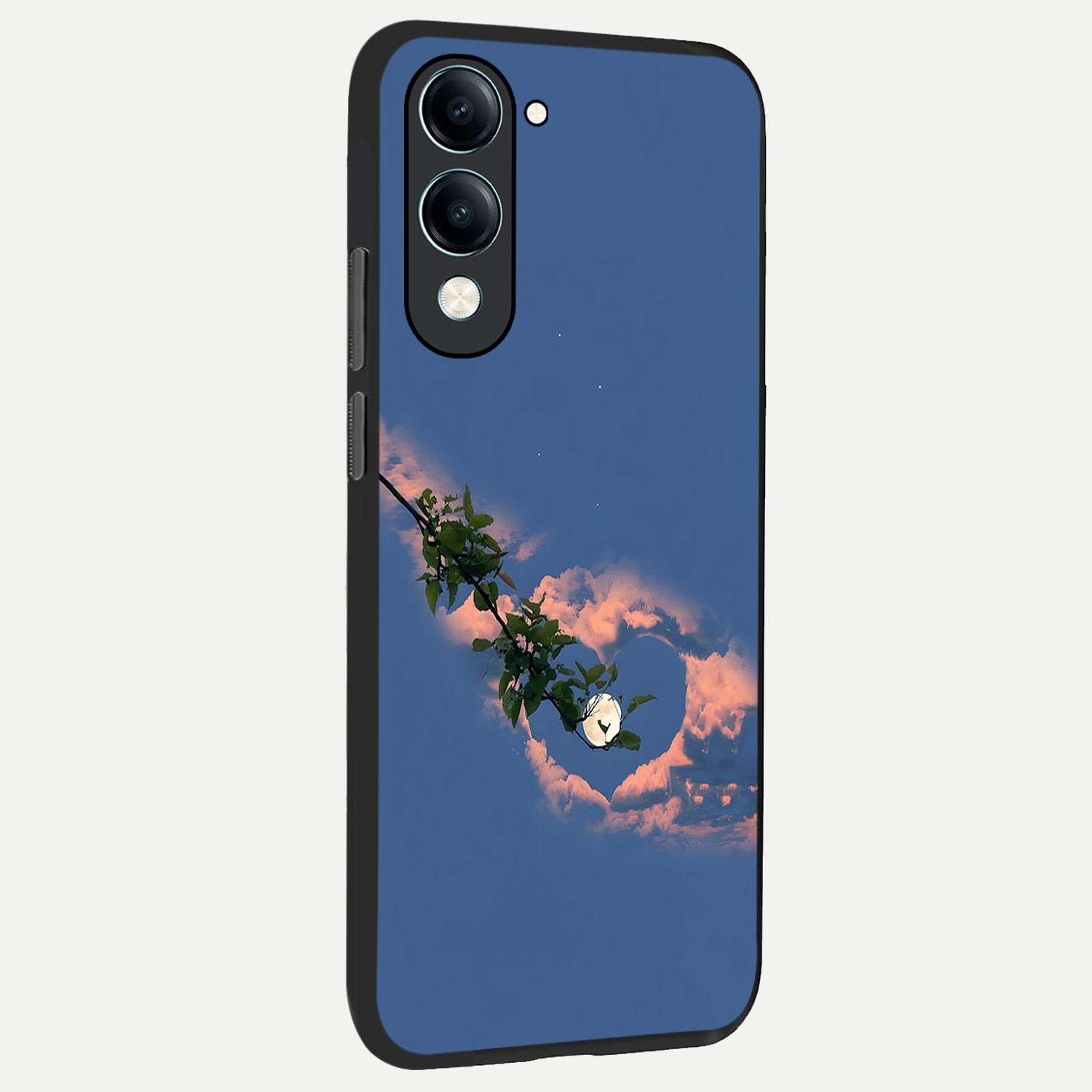  Sky Under Tree back cover for iQOO Z10 Lite slim fit glass case with vibrant aesthetic design