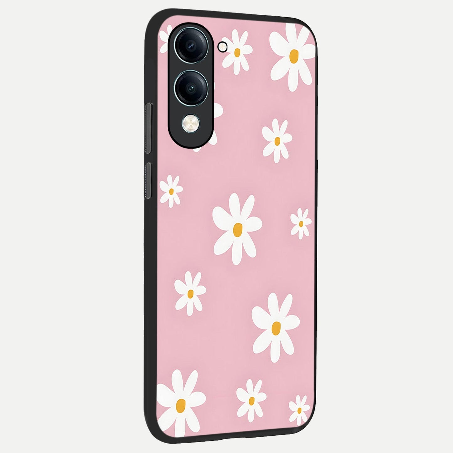  Soft Daisy Bliss back cover for iQOO Z10 Lite slim fit glass case with vibrant aesthetic design