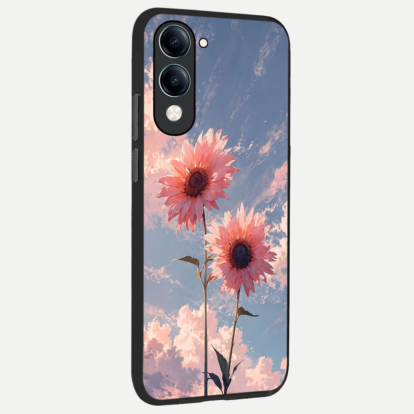  Sun Moon Balance back cover for iQOO Z10 lite slim fit glass case with vibrant aesthetic design