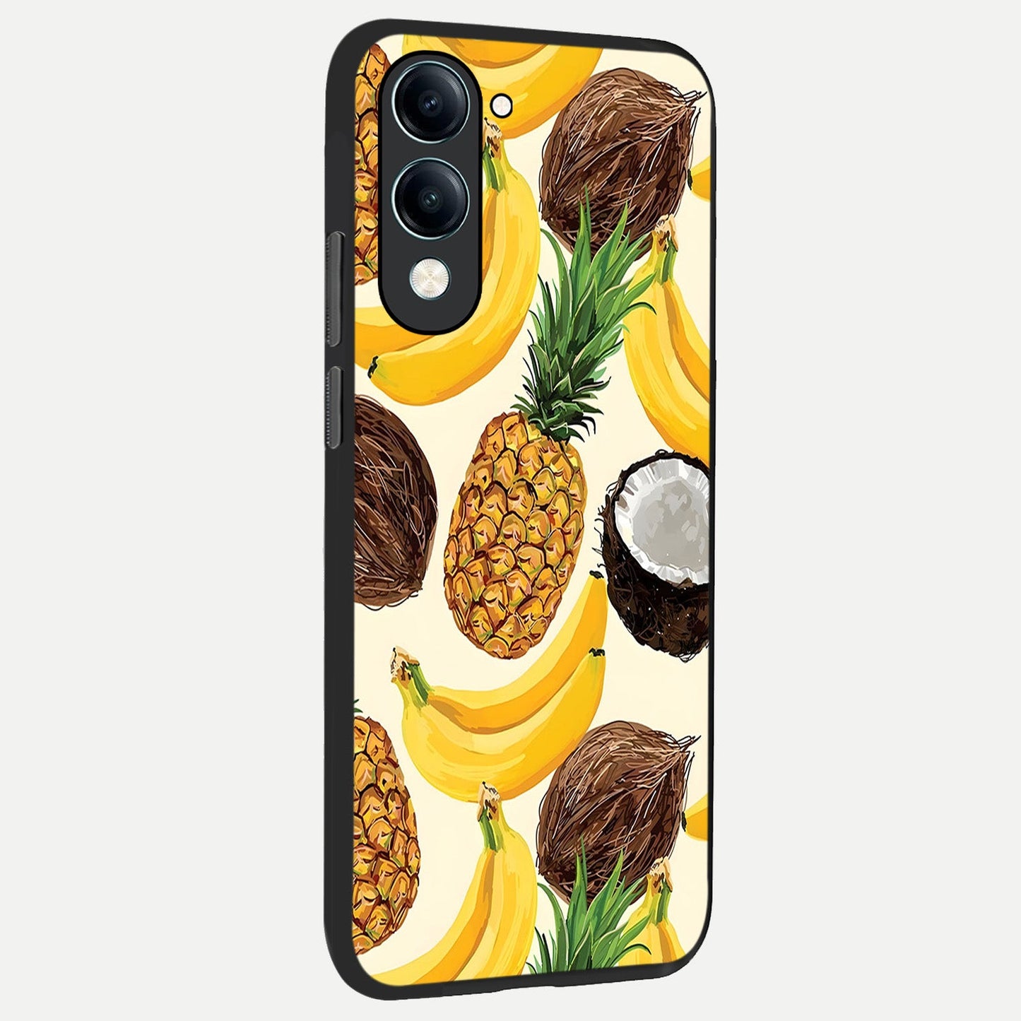  Tropical Fruit Mood back cover for iQOO Z10 lite slim fit glass case with vibrant aesthetic design