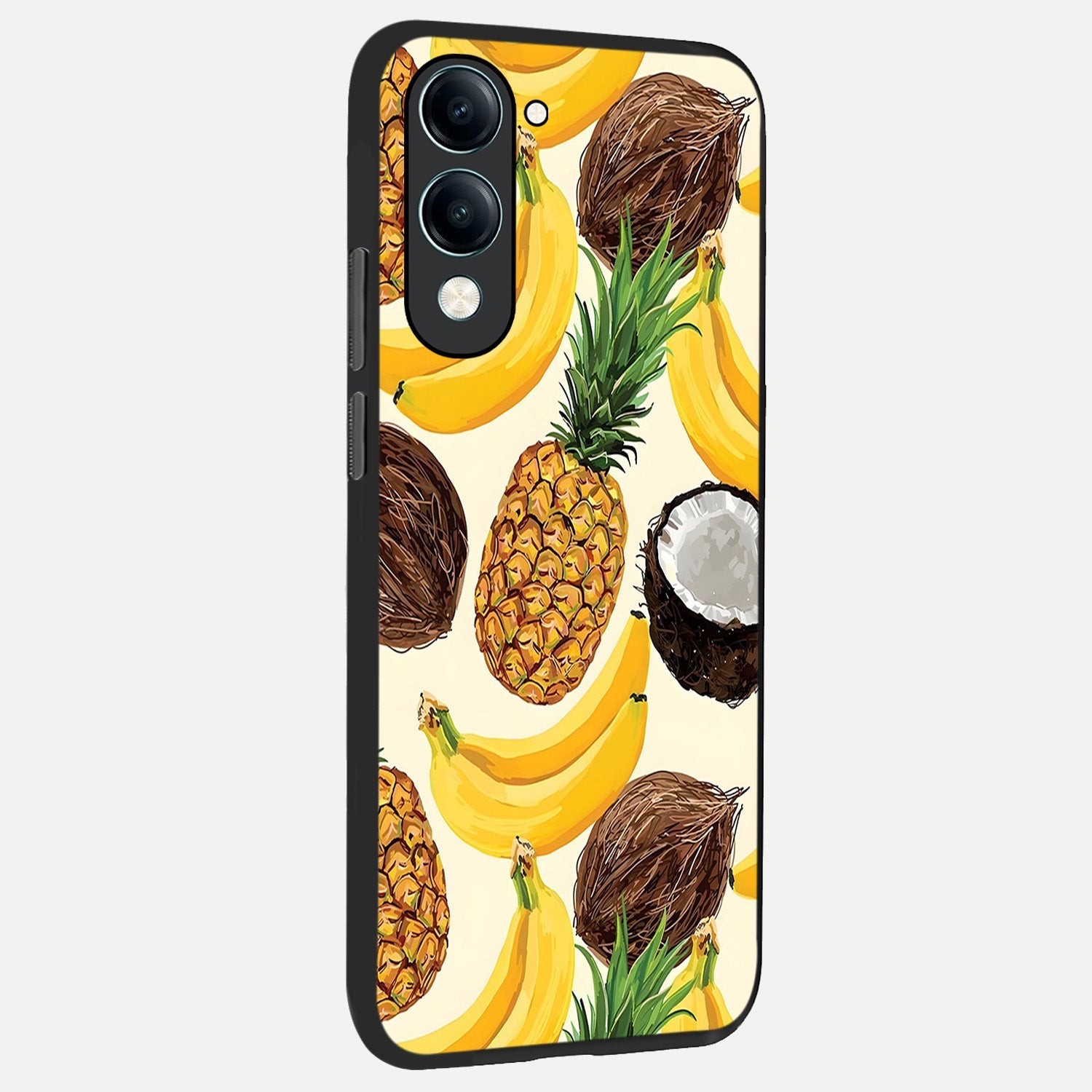  Tropical Fruit Mood back cover for iQOO Z10 lite slim fit glass case with vibrant aesthetic design