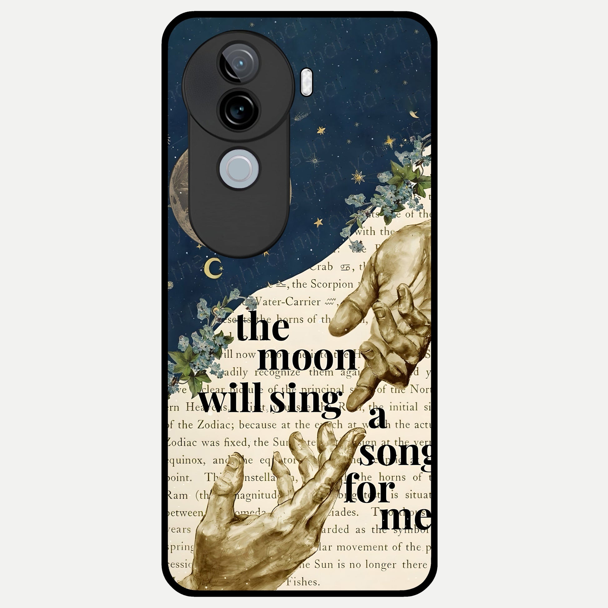  Aesthetic Divine Glass Case for iQOO Z9s back cover – full design glossy printed glass finish
