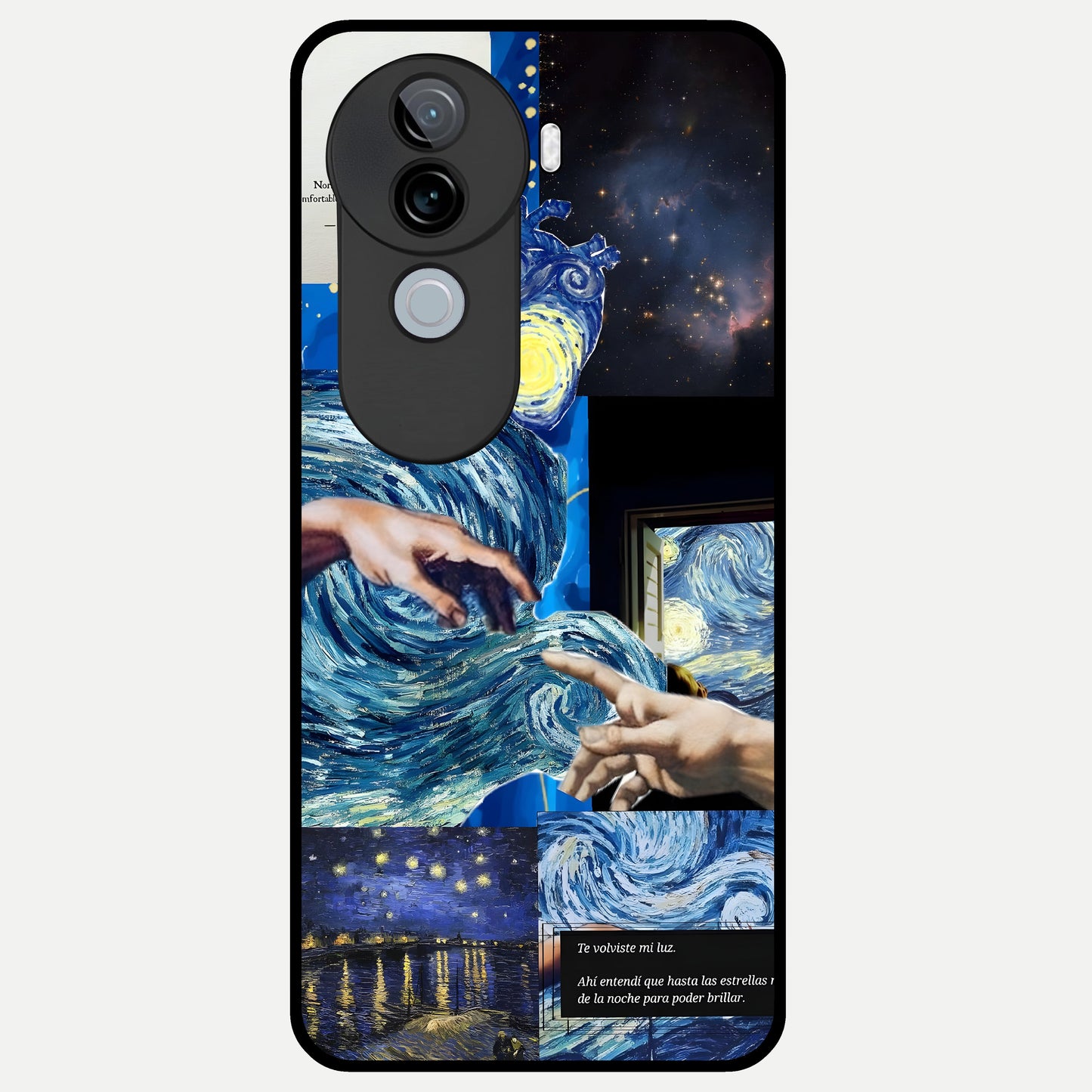  Aesthetic Vando Hands Glass Case for iQOO Z9s back cover – full design glossy printed glass finish