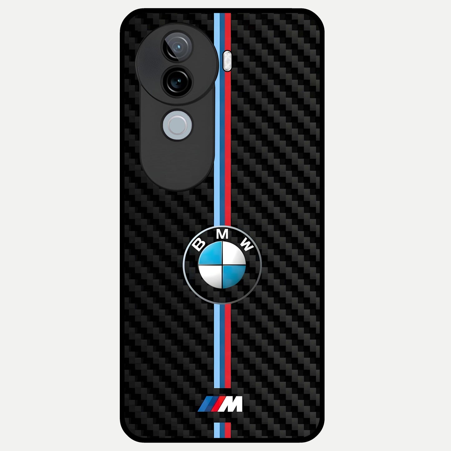  BMW Pattern Glass Case for iQOO Z9s back cover – full design glossy printed glass finish