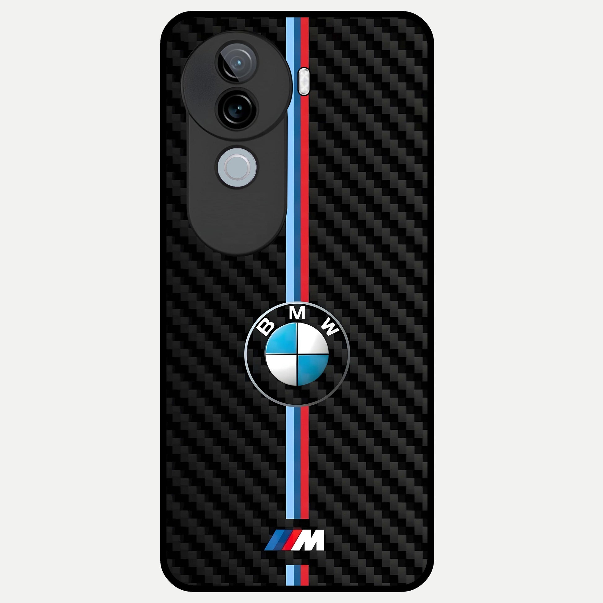  BMW Pattern Glass Case for iQOO Z9s back cover – full design glossy printed glass finish