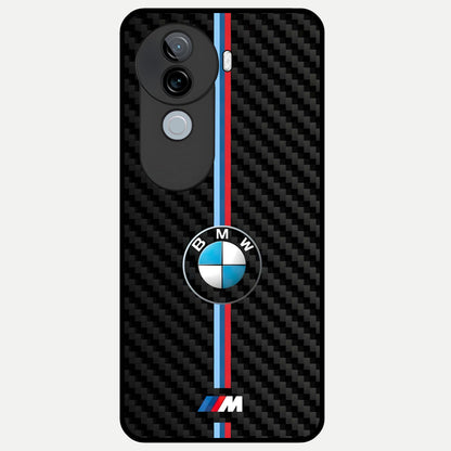  BMW Pattern Glass Case for iQOO Z9s back cover – full design glossy printed glass finish