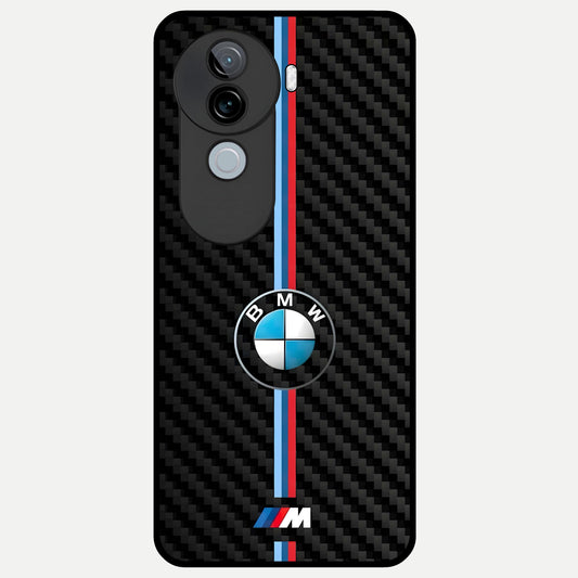  BMW Pattern Glass Case for iQOO Z9s back cover – full design glossy printed glass finish