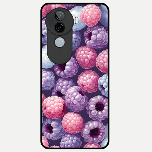  Berry Candy Pop Glass Case for iQOO Z9s back cover – full design glossy printed glass finish
