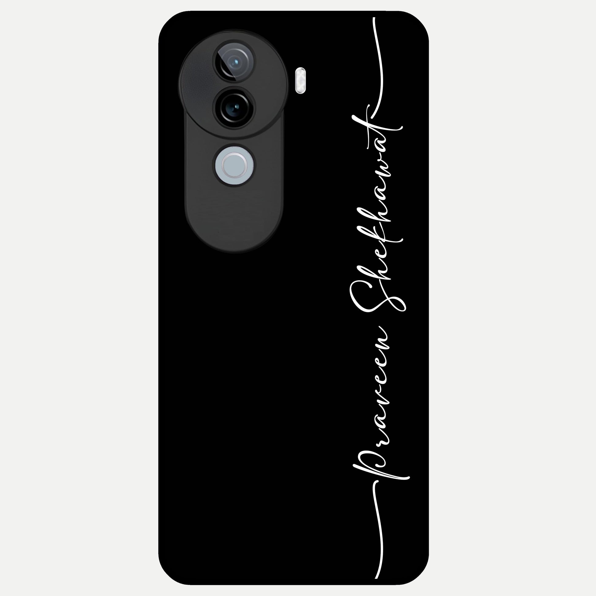  Black Tune Custom Name Glass Case for iQOO Z9s back cover – full design glossy printed glass finish