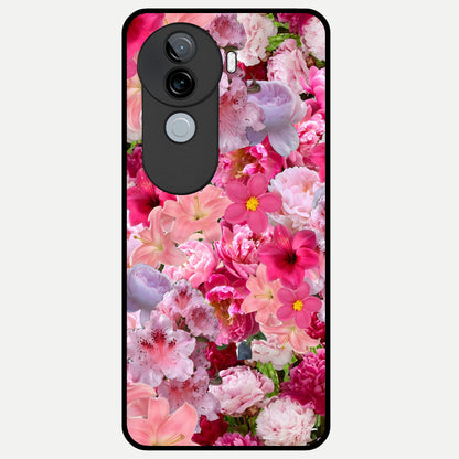  Bloom Crush Fantasy Glass Case for iQOO Z9s back cover – full design glossy printed glass finish