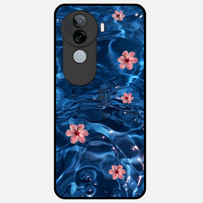  Bloom Thread Art Glass Case for iQOO Z9s back cover – full design glossy printed glass finish