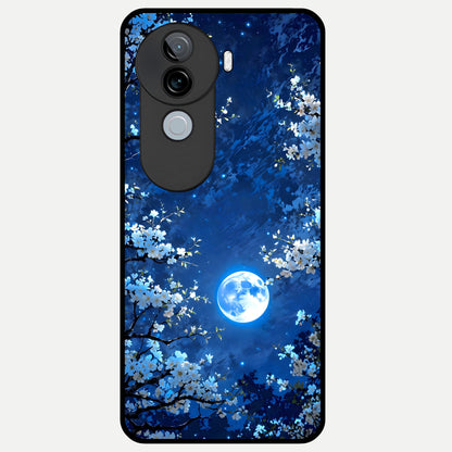  Blossom Moonlight Sky Glass Case for iQOO Z9s back cover – full design glossy printed glass finish