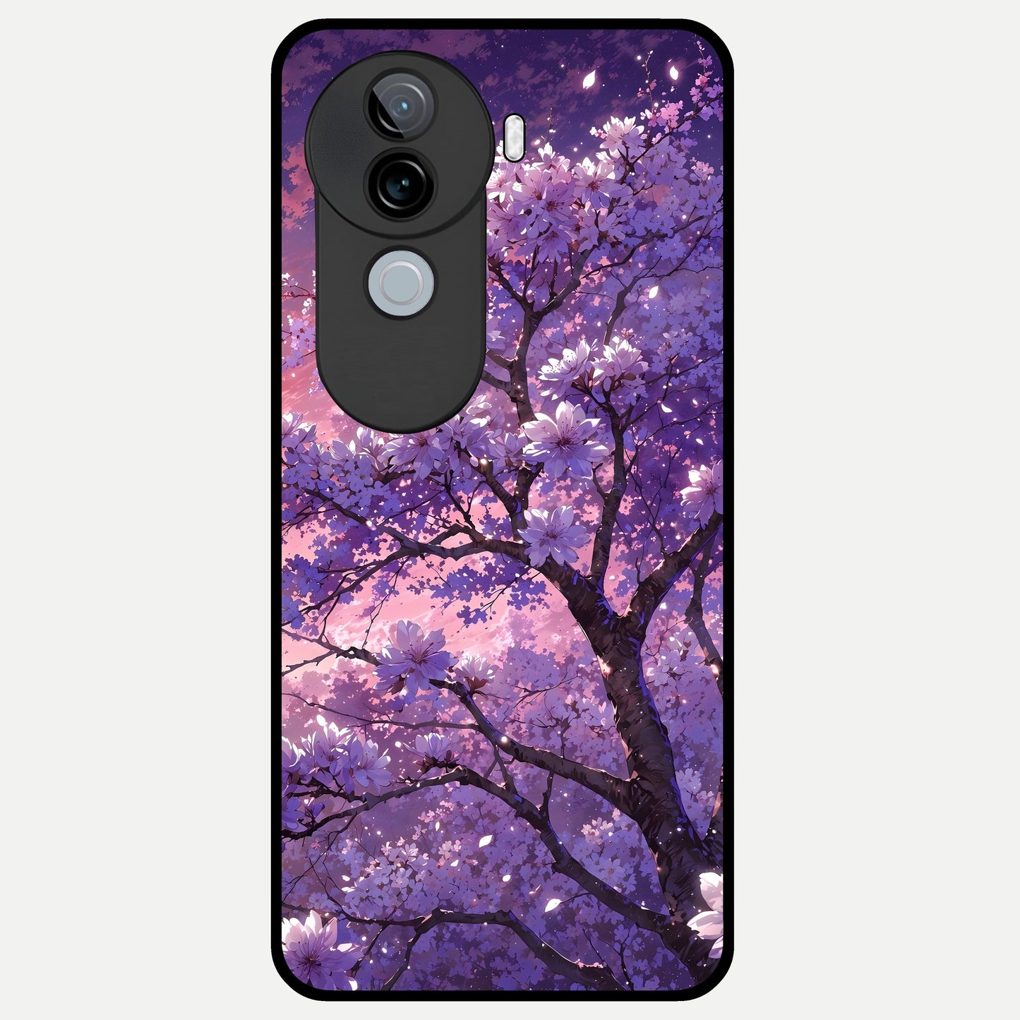  Blossom Tree Glass Case for iQOO Z9s back cover – full design glossy printed glass finish