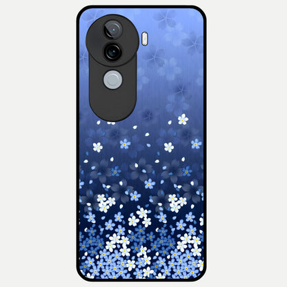  Blue Starry Glass Case for iQOO Z9s back cover – full design glossy printed glass finish