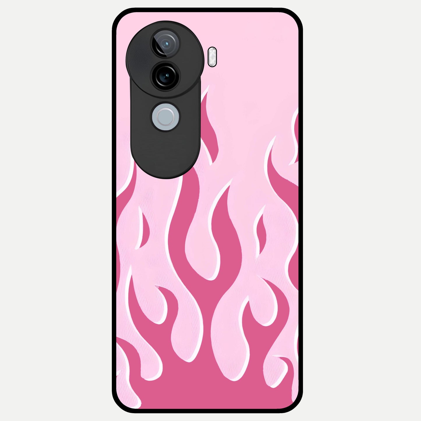  Blush Flame Energy Glass Case for iQOO Z9s back cover – full design glossy printed glass finish