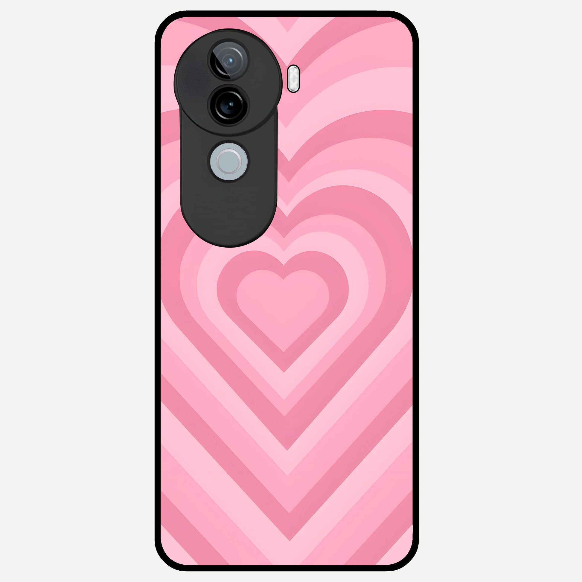  Blush Heart Waves Glass Case for iQOO Z9s back cover – full design glossy printed glass finish