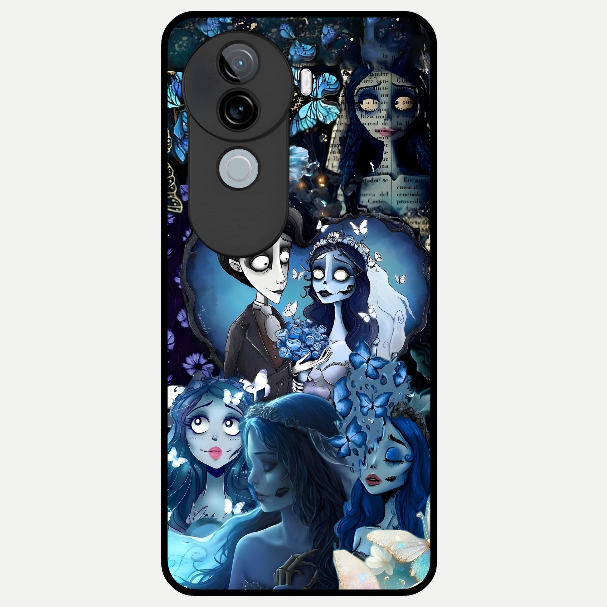  Butterfly Ghost Soul Glass Case for iQOO Z9s back cover – full design glossy printed glass finish