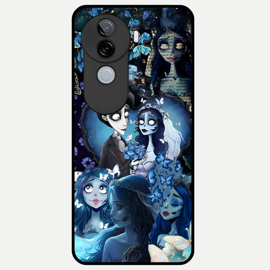  Butterfly Ghost Soul Glass Case for iQOO Z9s back cover – full design glossy printed glass finish