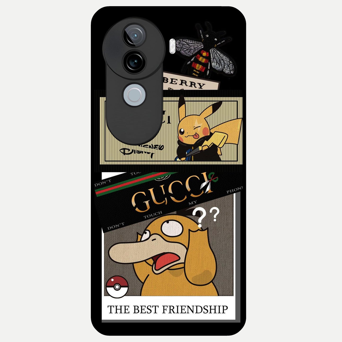  Cartoon Brand Play Mashup Glass Case for iQOO Z9s back cover – full design glossy printed glass finish