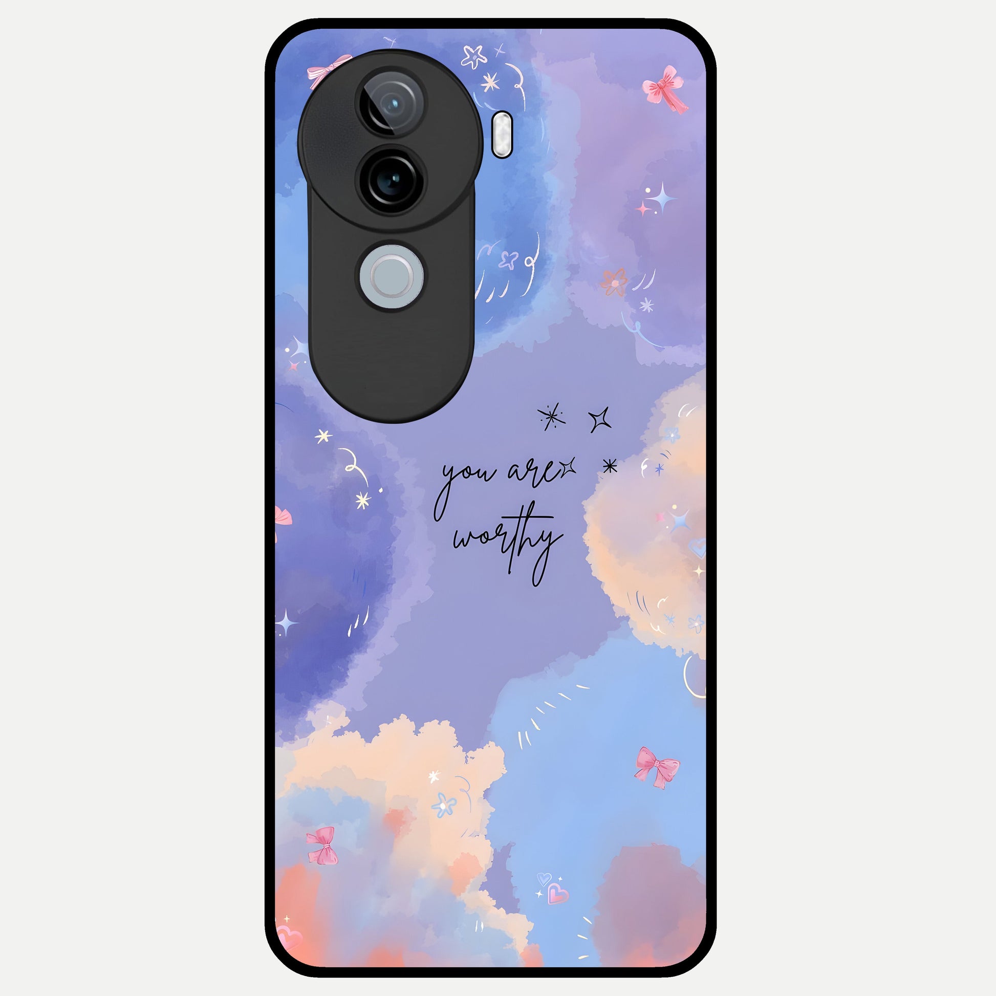  Celestial Cloud Magic Glass Case for iQOO Z9s back cover – full design glossy printed glass finish