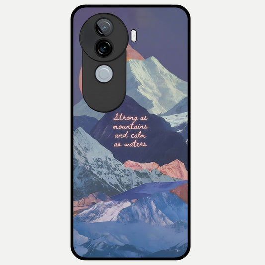 Celestial Mountain Calm Glass Case for iQOO Z9s back cover – full design glossy printed glass finish