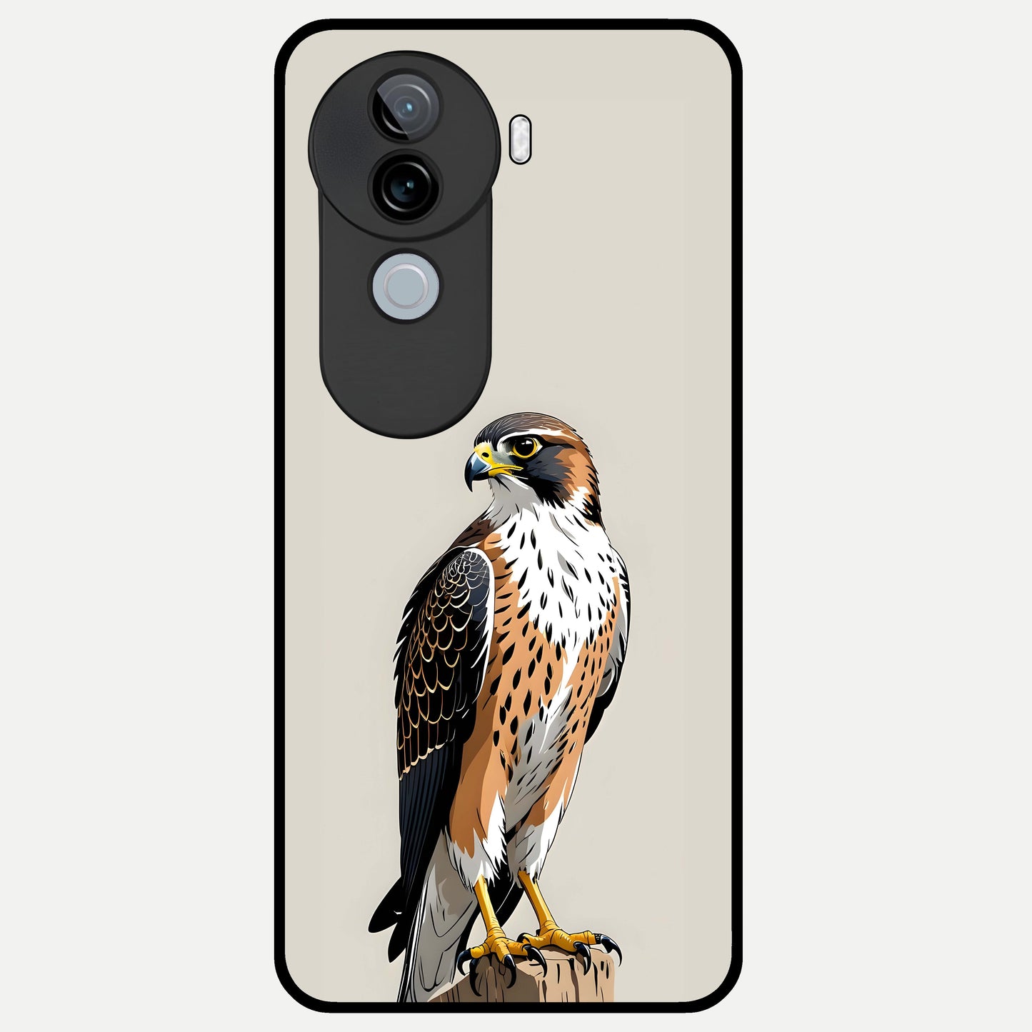  Clever Eagle Glass Case for iQOO Z9s back cover – full design glossy printed glass finish